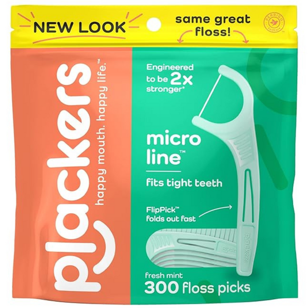 300-Count Plackers Micro Mint Mental Floss Picks