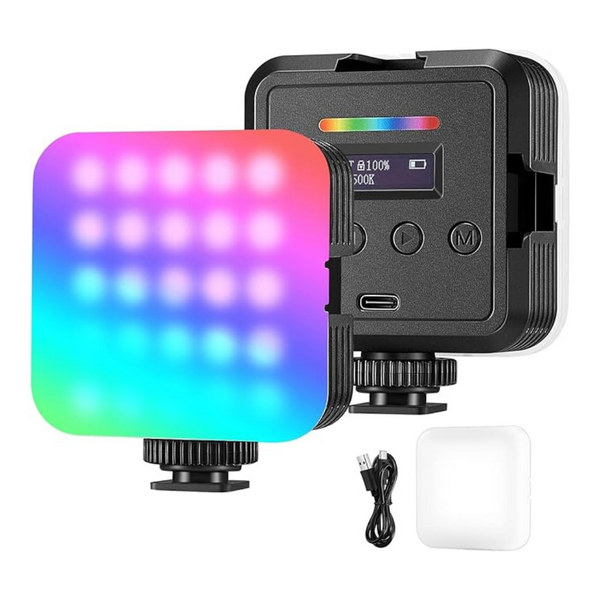 Neewer 2000mAh Rechargeable Magnetic RGB Camera Selfie Light