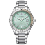 Citizen Women's Eco-Drive Crystal Weekender Silver-Tone Watch