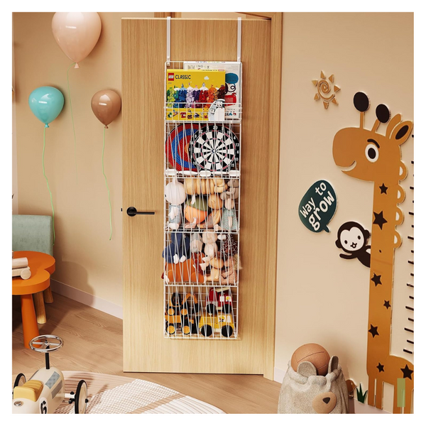 5-Tier Metal Stuffed Animal Storage With Elastic Cord