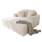 Jocisland 53" Upholstered Oversized Sofa Bed With Throw Pillows