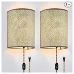 2 Pack Plug In Wall Sconce