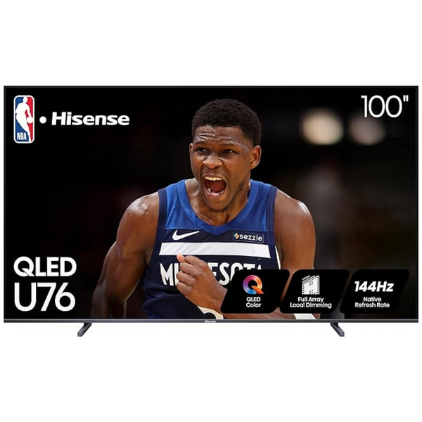 100" Hisense 100U76N 4K Ultra HDR Smart QLED Google TV