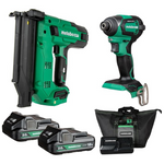 Metabo HPT 18V MultiVolt Brad Nailer + Impact Driver Combo Kit