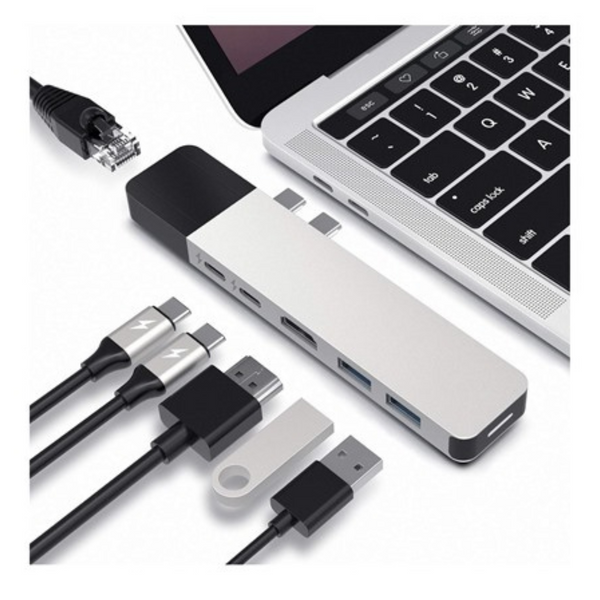 HyperDrive NET 6-in-2 Multi-Port USB-C Dongle w/Gigabit Ethernet