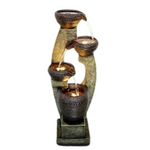 Naturefalls 40" H Modern 4 Crocks Outdoor Fountain