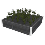 2-Pack VITA Urbana 4 x 4ft Embossed Vinyl Raised Garden Bed