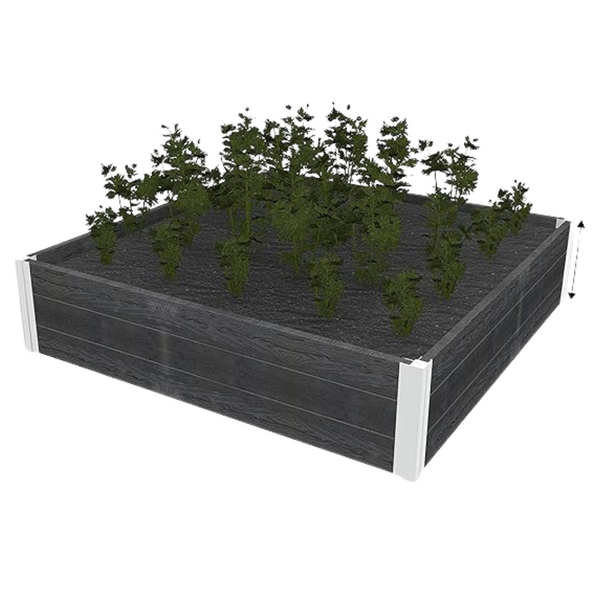 2-Pack VITA Urbana 4 x 4ft Embossed Vinyl Raised Garden Bed