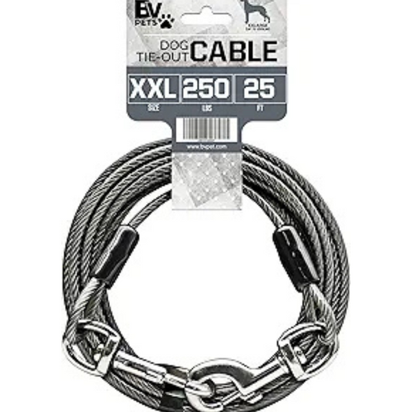 25-Ft BV Heavy Duty Dog Tie Out Cable (Up to 250lbs)
