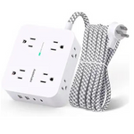 Hanycony 5-Ft 8-Outlet Surge Protector Power Strip w/ 4 USB Ports