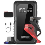 Portable 20000mAh Battery Car Jump Starter w/ Smart Safety Jumper Clamps