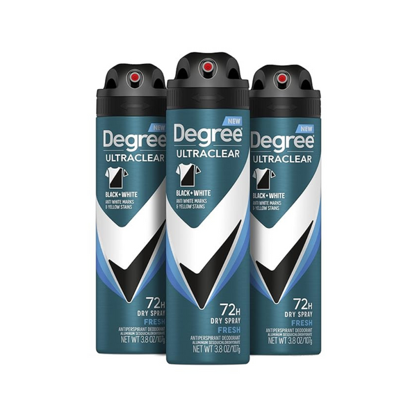 3-Count 3.8-Oz Degree Men's UltraClear Antiperspirant Deodorant Dry Spray