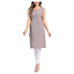 Meyali Cotton Indian Style Plain Women's Kurti