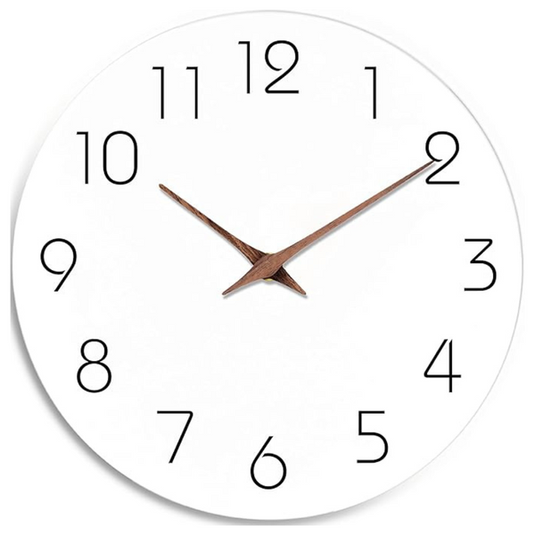 8" Mosewa Silent Minimalist Wooden Decorative Wall Clock
