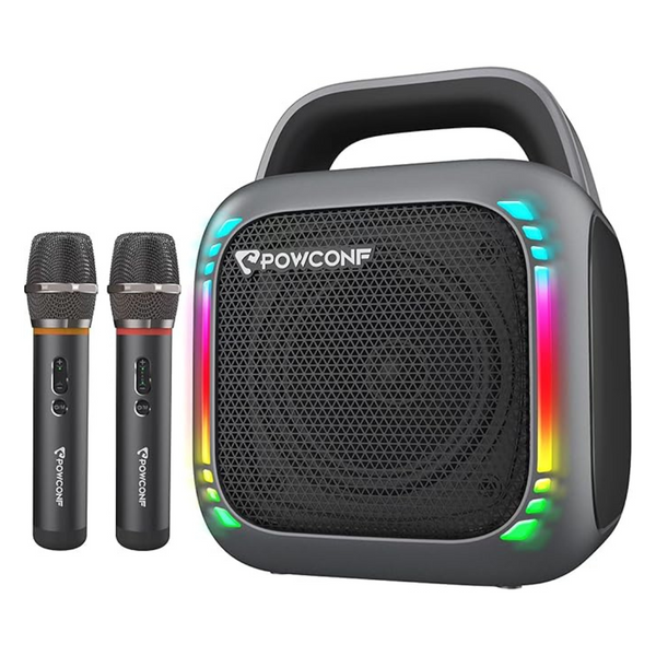 Portable Karaoke Machine With Two Wireless Microphones