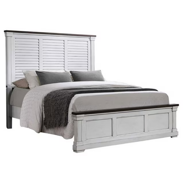 Coaster Hillcrest King Panel Bed Frame With 61" Headboard (White)