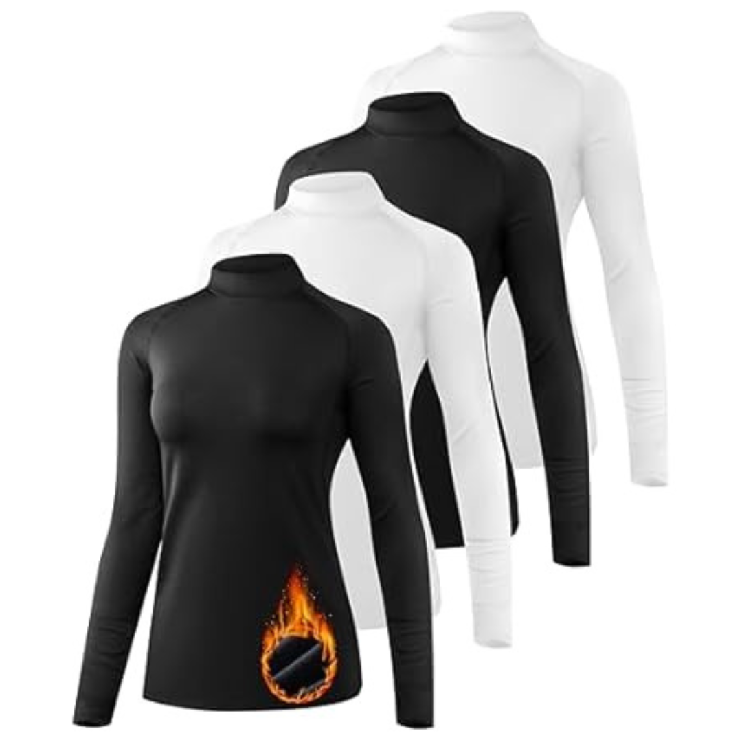 4-Pack Women's Thermal Long Sleeve Tops