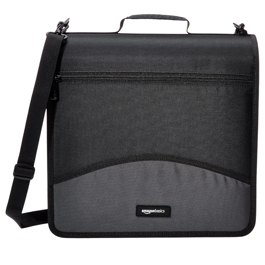 Amazon Basics Durable 3 Ring Binder With Zipper
