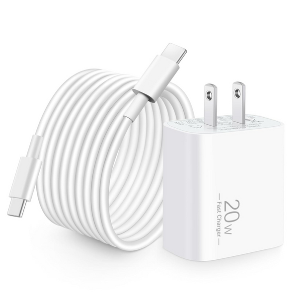 20W USB-C Wall Charger Adapter With 10ft Long Cable