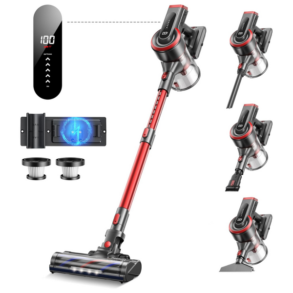 Powerffy 450W Cordless Stick Vacuum Cleaner 40KPA Suction