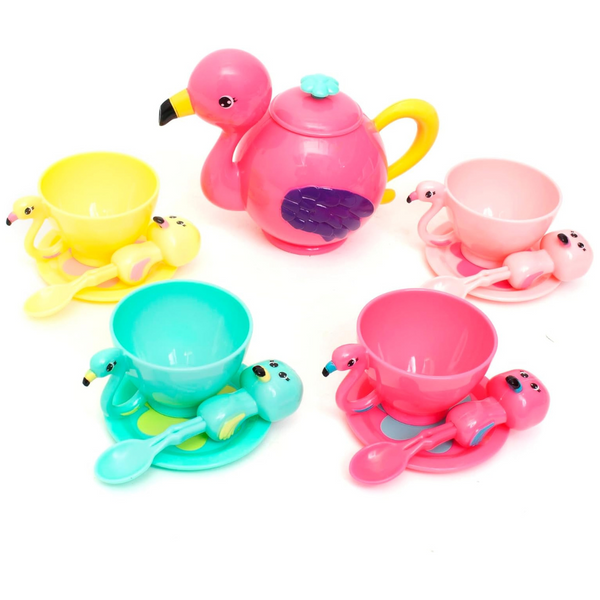13-Piece Kids Boley Zoo Troop: Flamingo Tea Party Set