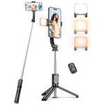 Selfie Stick Tripod With Light & Phone Holder