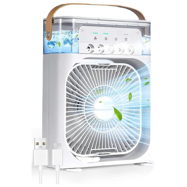 Portable Air Conditioners Cooling Fan W/ 3-Cool Mist & Speeds & Night Lights