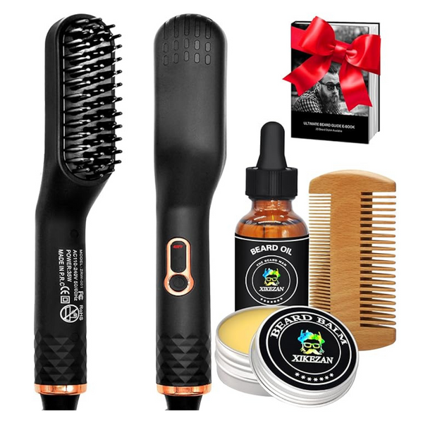 Xikezan 3-in-1 Beard Straightener Kit