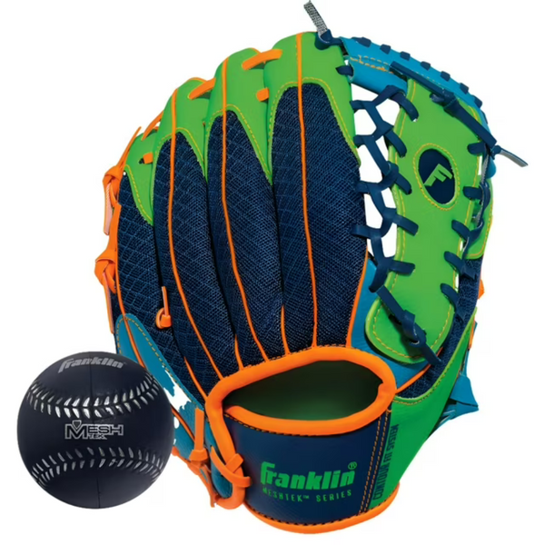 Franklin Sports 9.5" Teeball Meshtek Glove Ball Set