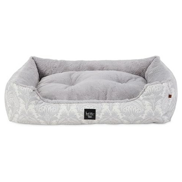 Nicole Miller New York PET Mod Damask Plushy Bolster Pet Bed