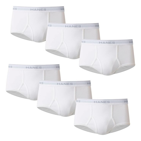 Hanes Men’s Moisture-Wicking Cotton Briefs (6 Pack)
