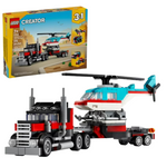 270-Pieces LEGO Creator 3 In 1 Flatbed Truck With Helicopter Toy (31146)