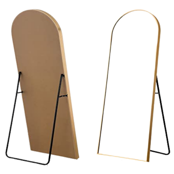 Aluminum Alloy Thin Frame Arched Full Length Mirror (65" x 22")