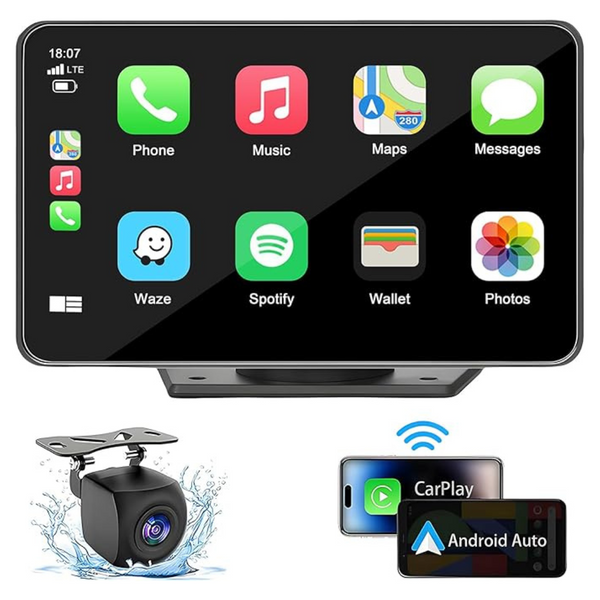 Capapro 7" Touch Screen HD Portable Wireless Carplay