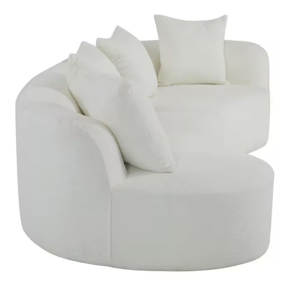 Haven Modern Boucle Fabric Upholstered 5-Seater Sectional Sofa