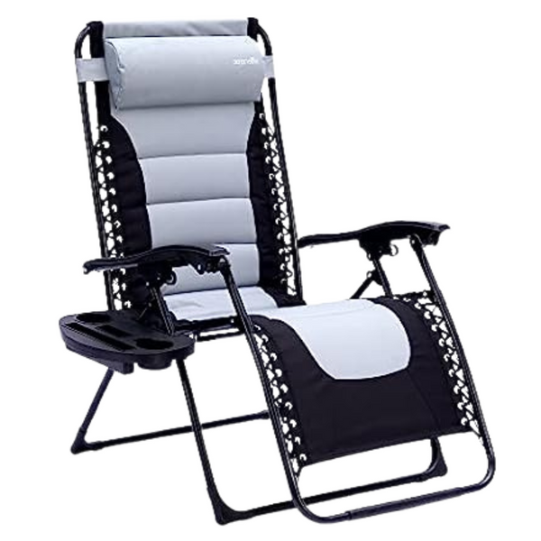 SereneLife Foldable Outdoor Zero Gravity Padded Lawn Chair