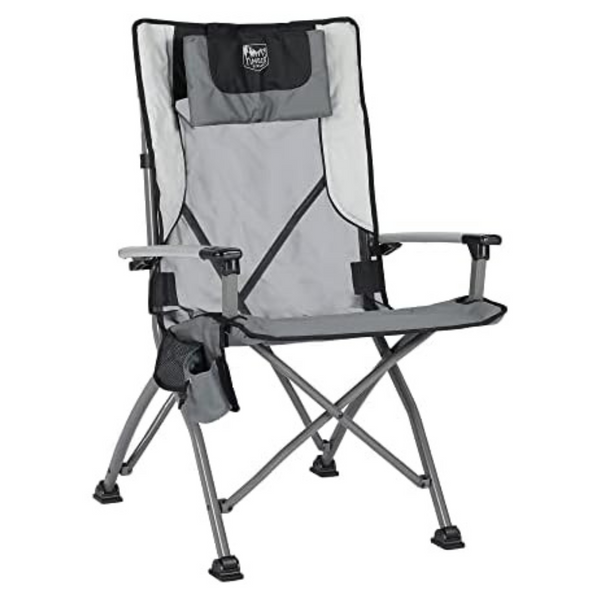 Timber Ridge Aluminum Collapsible High Back Chair With Cup Holder