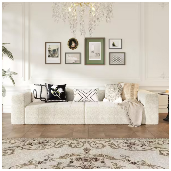 FUFU&GAGA 107.9" W Square Arm Chenille Sofa