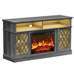 CHITOOMA Farmhouse Electric 5000BTU Fireplace TV Stand For 75" TV
