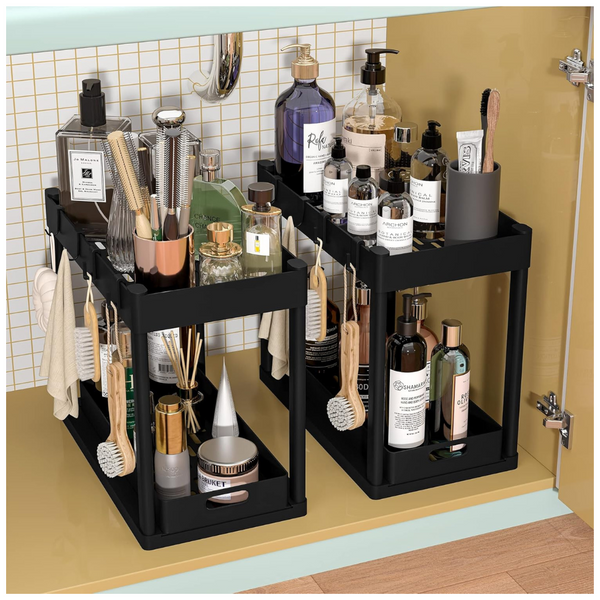 2-Pack Under Sink Organizer Rack