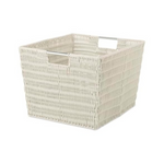 Whitmor Rattique Storage Tote, Latte