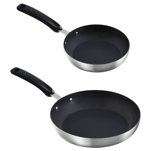 Zakarian By Dash TruPro Nonstick Stainless Steel Fry Pan Set