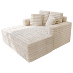 Jocisland 53" Upholstered Oversized Sofa Bed With Throw Pillows