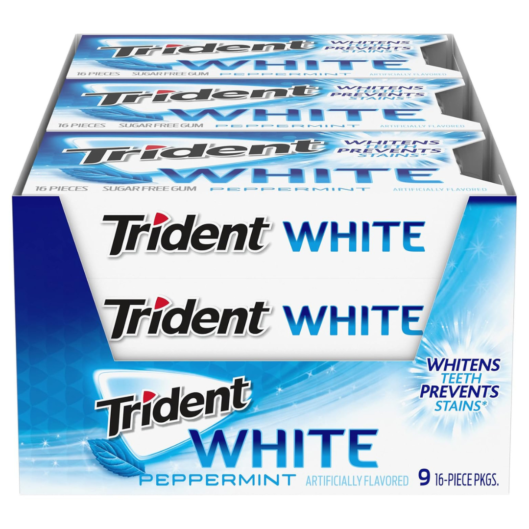 144-Count (9pk x 16ct) Trident White Sugar Free Gum