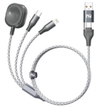 6-Ft 3-in-2 USB-C/A To USB-C/Magnetic iWatch/Lightning Multi Charging Cable