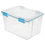 54-Quart Sterilite Weather-Resistant Clear Gasket Box Storage Bin