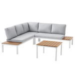 4-Piece Mainstays Oakleigh Seats 5 Outdoor Chaise Sectional Set With Table