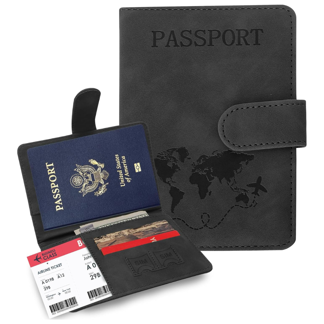 RFID Blocking PU Leather Vaccine Credit Card Holder
