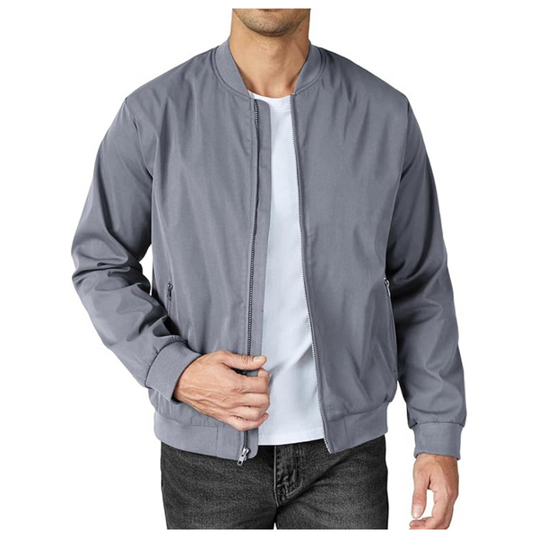 Men's Lightweight Casual Zip Up Bomber Jacket