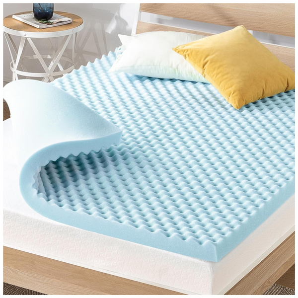 Best Price Mattress 3" Egg Crate Memory Foam King Mattress Topper